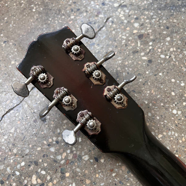 1934 Gibson Jumbo Flattop Vintage Acoustic Guitar - Sunburst - Tuning Machines