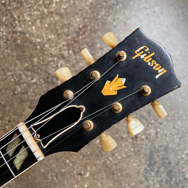 1956 Gibson ES-295 Hollow Body Vintage Electric Guitar All Gold with Fixed Arm Bigsby - 10