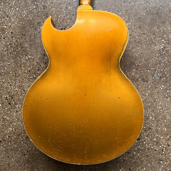 1956 Gibson ES-295 Hollow Body Vintage Electric Guitar All Gold with Fixed Arm Bigsby - 14