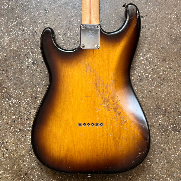 1957 Fender Stratocaster Non-Tremolo Hardtail Vintage Electric Guitar - 2-Tone Sunburst - 21
