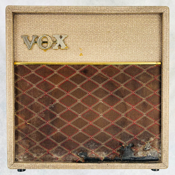 1961 Vox AC2 1x8" Vintage Guitar Combo Amplifier Fawn with Diamond Grill Cloth - 1