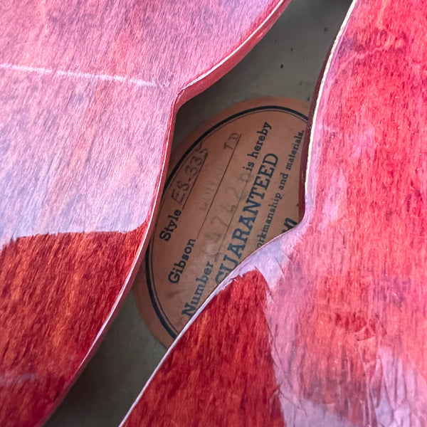 1963 Gibson ES-335TD Semi-Hollow Vintage Electric Guitar with Bigsby Cherry - 11