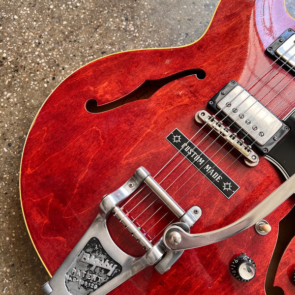 1963 Gibson ES-335TD Semi-Hollow Vintage Electric Guitar with Bigsby Cherry - 4