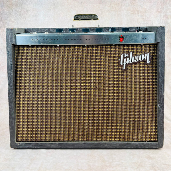Gibson GA-8T Discoverer Tremolo 1x12" Vintage Guitar Combo Amplifier 1965 - Black - 1