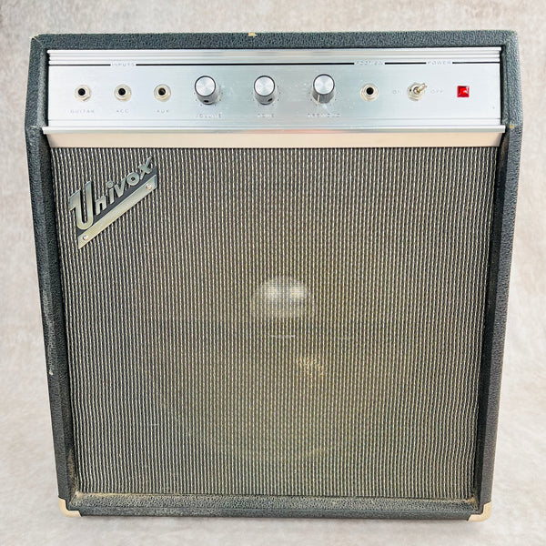 1965 Univox U-45B 10w 1x12" Combo Vintage Guitar Amplifier with Tremolo - Black - 1