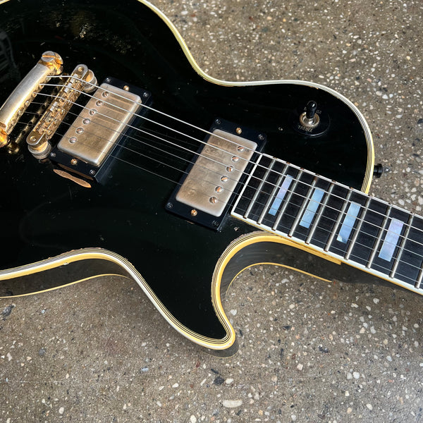 1968 Gibson Les Paul Custom Black Beauty Ebony Vintage Electric Guitar - 7