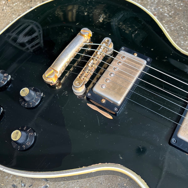 1968 Gibson Les Paul Custom Black Beauty Ebony Vintage Electric Guitar - 8
