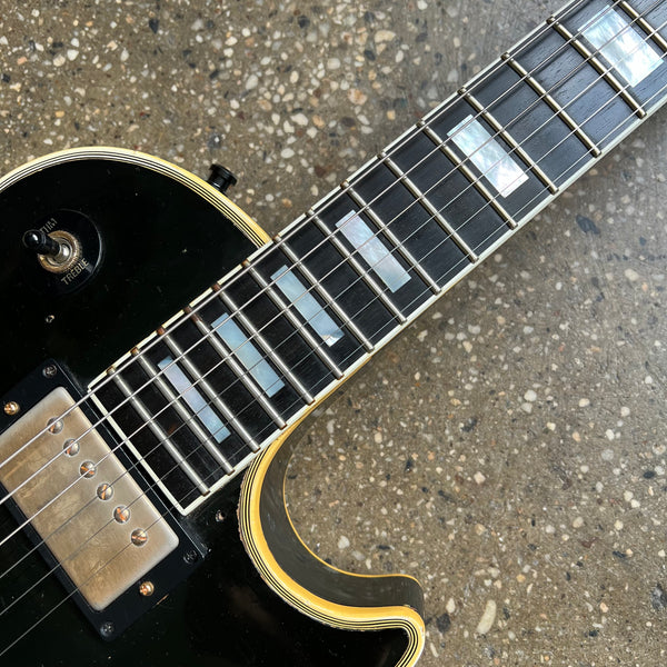1968 Gibson Les Paul Custom Black Beauty Ebony Vintage Electric Guitar - 9