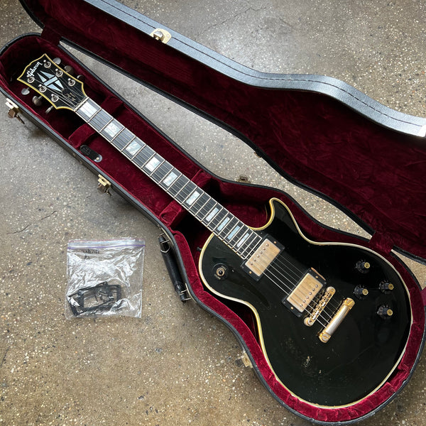 1968 Gibson Les Paul Custom Black Beauty Ebony Vintage Electric Guitar - 30