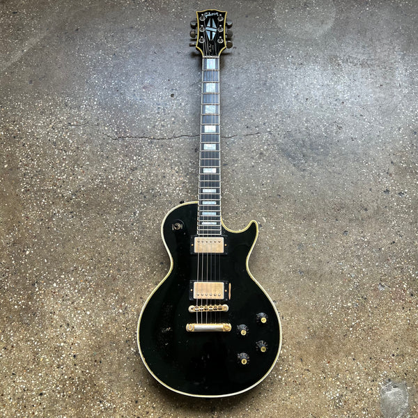 1968 Gibson Les Paul Custom Black Beauty Ebony Vintage Electric Guitar - 2