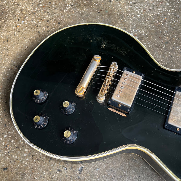 1968 Gibson Les Paul Custom Black Beauty Ebony Vintage Electric Guitar - 6