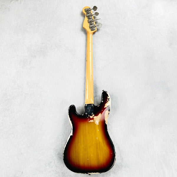 1970 Fender Precision Bass P-Bass Rosewood Fretboard Vintage Bass Guitar - Sunburst - 15