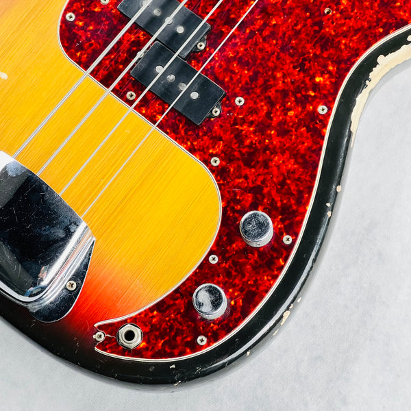 1970 Fender Precision Bass P-Bass Rosewood Fretboard Vintage Bass Guitar - Sunburst - 5