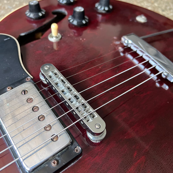 Gibson ES-335TD Semi-Hollow Vintage Electric Guitar 1976 - Wine Red - 11