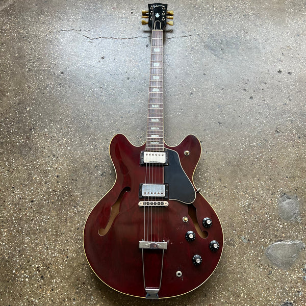 Gibson ES-335TD Semi-Hollow Vintage Electric Guitar 1976 - Wine Red - 2