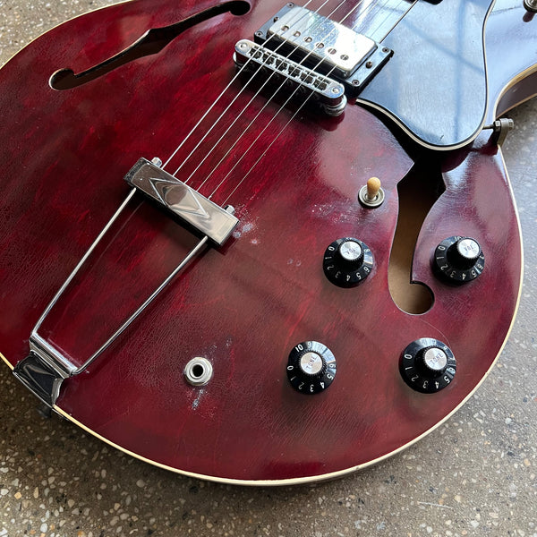 Gibson ES-335TD Semi-Hollow Vintage Electric Guitar 1976 - Wine Red - 5