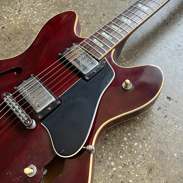 Gibson ES-335TD Semi-Hollow Vintage Electric Guitar 1976 - Wine Red - 6