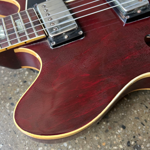 Gibson ES-335TD Semi-Hollow Vintage Electric Guitar 1976 - Wine Red - 9
