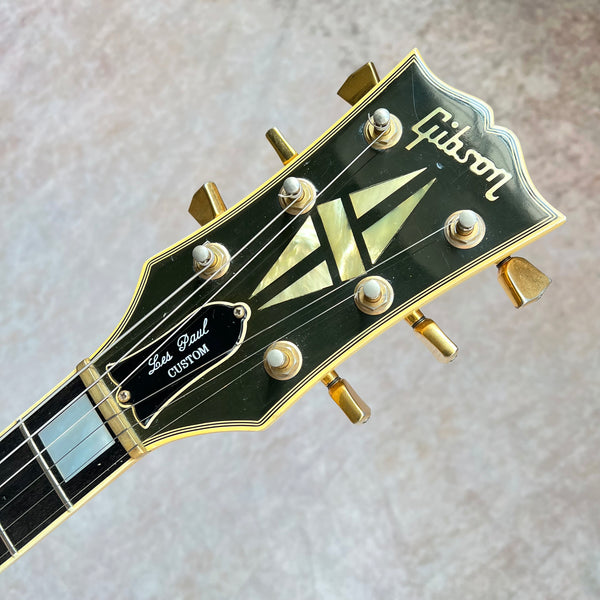 1980 Gibson Les Paul Custom White Vintage Electric Guitar - 10