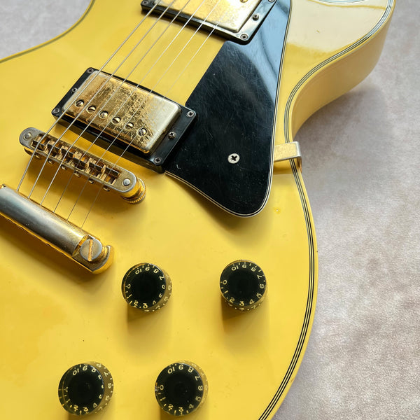 1980 Gibson Les Paul Custom White Vintage Electric Guitar - 6