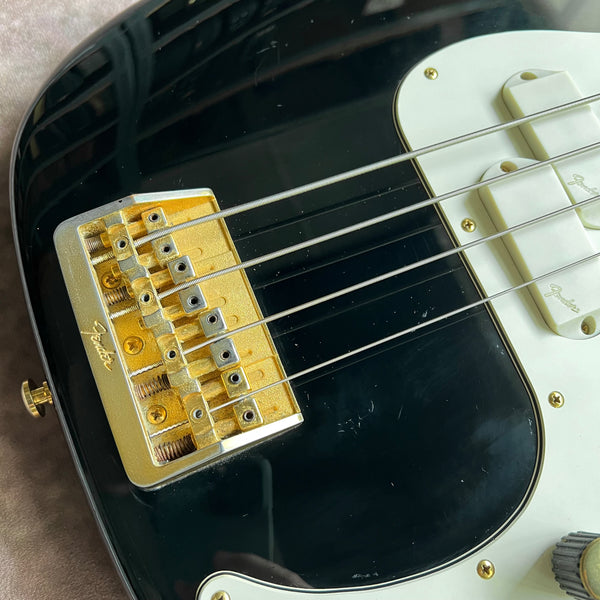 Fender Precision Bass Elite I Maple Fretboard Gold Hardware 1983 - Black - 8