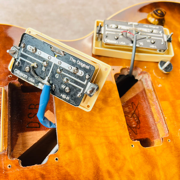 1988 Gibson USA Les Paul Standard Pre-Historic Reissue Quilt Top Vintage Electric Guitar - Heritage Dark Sunburst - 12