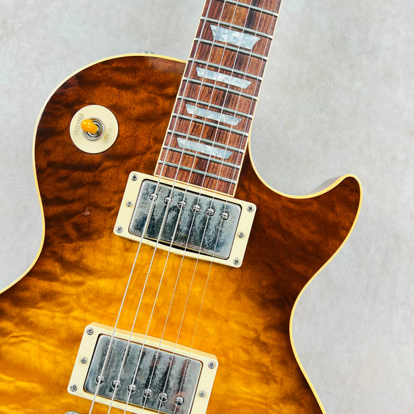 1988 Gibson USA Les Paul Standard Pre-Historic Reissue Quilt Top Vintage Electric Guitar - Heritage Dark Sunburst - 7