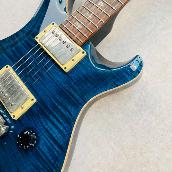 2000 PRS Custom 22 10-Top Electric Guitar Wide Fat Dragon II Wraparound Whale Blue - 6