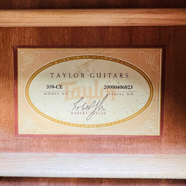 Taylor 310ce with Fishman Electronics 2000 - Natural - 9