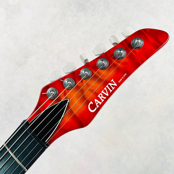 2000s Carvin DC127 Quilt Top Neck Through Body Electric Guitar with Matching Headstock - Cherry Sunburst - 12