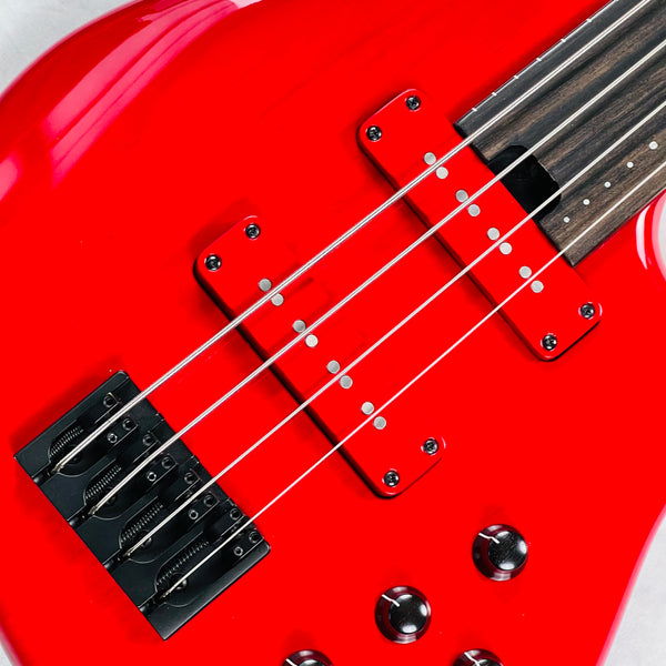 F Bass BNF Fretless 4-String Bass 2015 - Transparent Red - 7