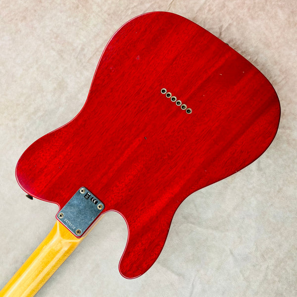 Fender Custom Shop 1963 Mahogany Telecaster Journeyman Relic 2020 - Crimson Transparent - 11
