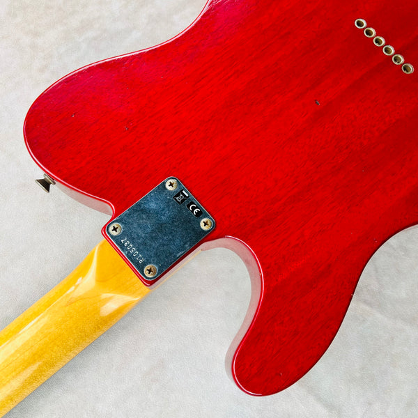 Fender Custom Shop 1963 Mahogany Telecaster Journeyman Relic 2020 - Crimson Transparent - 13