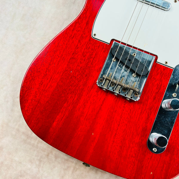 Fender Custom Shop 1963 Mahogany Telecaster Journeyman Relic 2020 - Crimson Transparent - 4