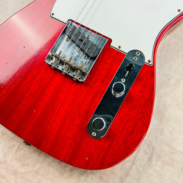 Fender Custom Shop 1963 Mahogany Telecaster Journeyman Relic 2020 - Crimson Transparent - 5