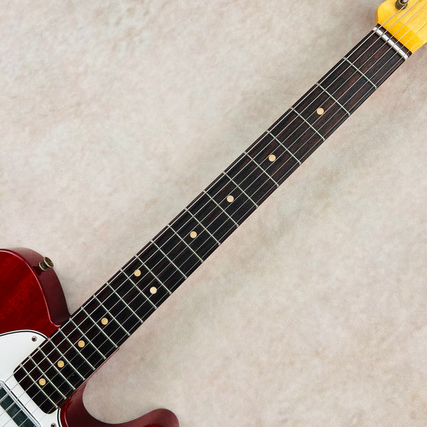 Fender Custom Shop 1963 Mahogany Telecaster Journeyman Relic 2020 - Crimson Transparent - 7