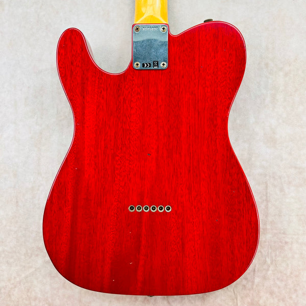 Fender Custom Shop 1963 Mahogany Telecaster Journeyman Relic 2020 - Crimson Transparent - 9