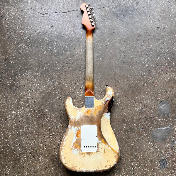 Fender Custom Shop '63 Stratocaster Heavy Relic Masterbuilt by Vincent van Trigt 2021 - Vintage White over 3-Tone Sunburst - 15