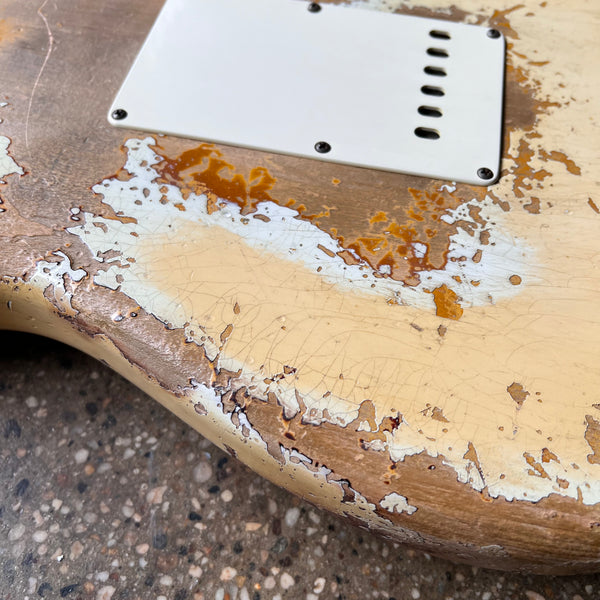 Fender Custom Shop '63 Stratocaster Heavy Relic Masterbuilt by Vincent van Trigt 2021 - Vintage White over 3-Tone Sunburst - 20