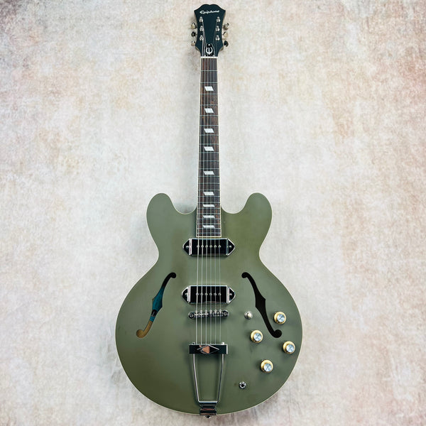Epiphone Casino Worn Hollowbody with Case 2022 - Worn Olive Drab - 2