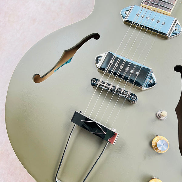 Epiphone Casino Worn Hollowbody with Case 2022 - Worn Olive Drab - 4