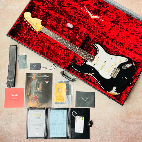 Fender Custom Shop 1967 Stratocaster Heavy Relic 2022 - Aged Black - 19
