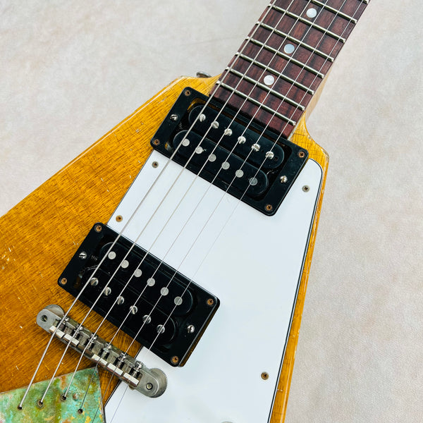 Custom Built Gibson '58 Korina Flying V Replica Heavy Aged 2023 - Antique Natural - 3