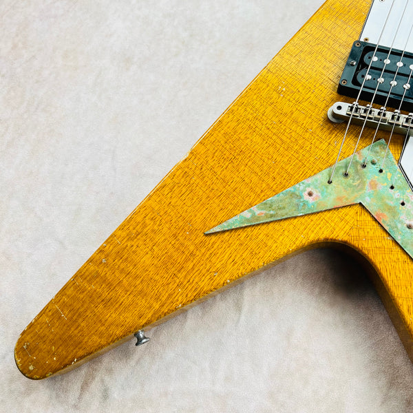 Custom Built Gibson '58 Korina Flying V Replica Heavy Aged 2023 - Antique Natural - 4