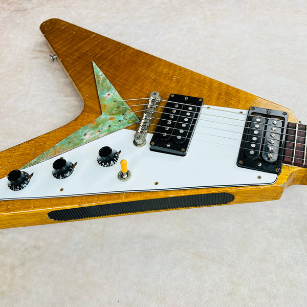Custom Built Gibson '58 Korina Flying V Replica Heavy Aged 2023 - Antique Natural - 9