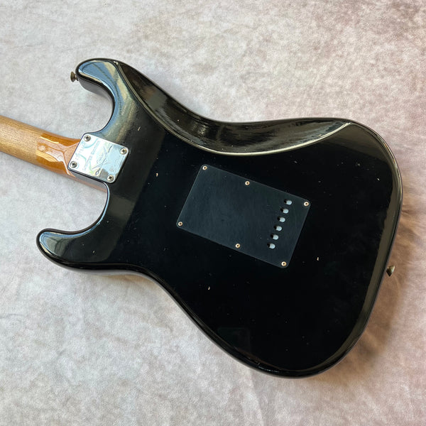 Fender Custom Shop Roasted Dual Mag II Stratocaster Relic Limited Edition 2023 - Aged Black with Matching Headstock - 14