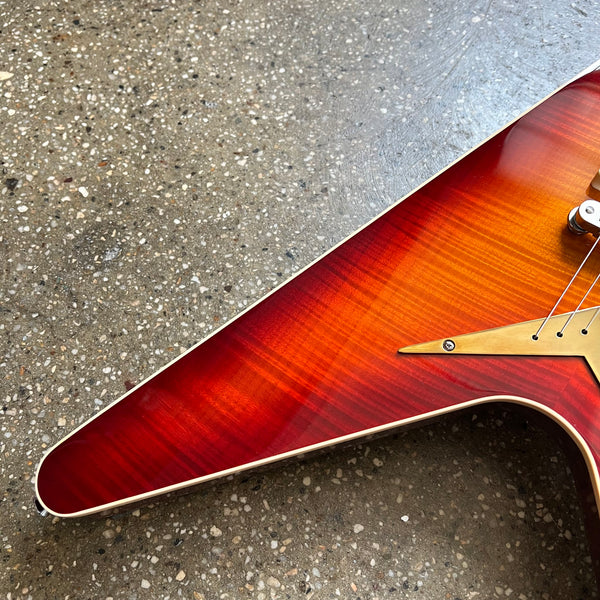 Dean USA Patents Pending V Flame Top 2024 - Trans Cherry Sunburst - 4