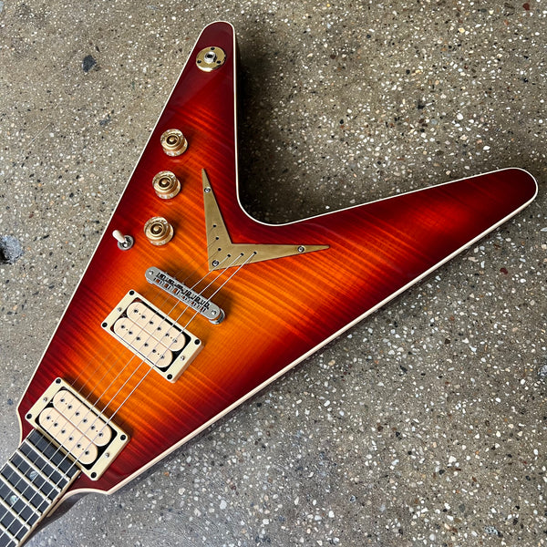 Dean USA Patents Pending V Flame Top 2024 - Trans Cherry Sunburst - 8