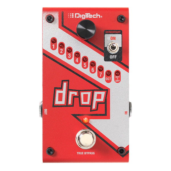 DigiTech Drop Polyphonic Drop Tune Guitar Effects Pedal - Red - 7
