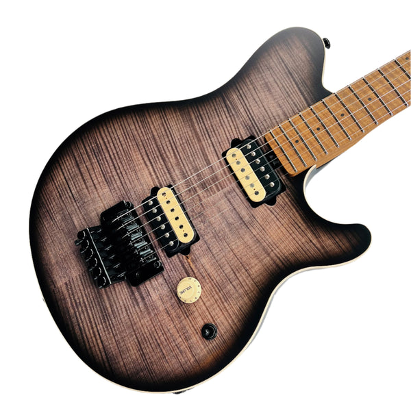 Ernie Ball Music Man Axis Flame Top Charcoal Cloud 300-JF-R1-00-MB-BM - 3
